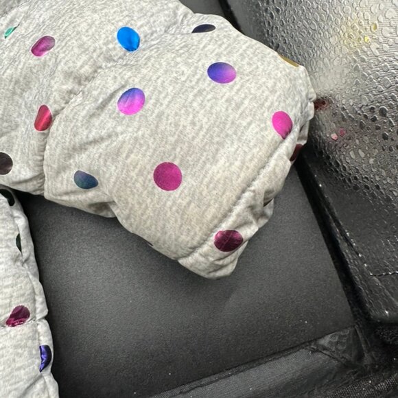 Wonder Nation Grey Multicolored Grils' Puffer Coat Size 2T Length 14.50 Inches - Picture 8 of 9